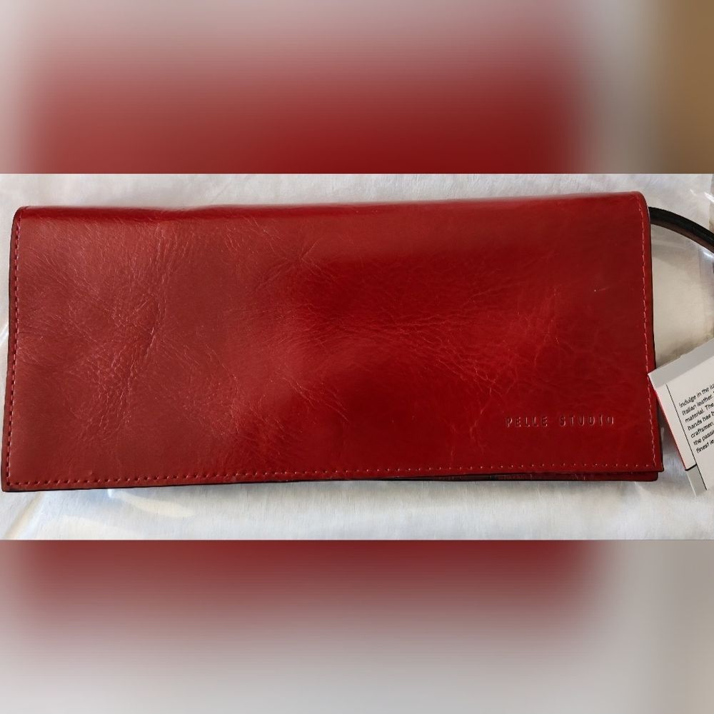 NWT Red Pelle Studio/ Wilsons Italian Leather Wrist Bag - Picture 2 of 7